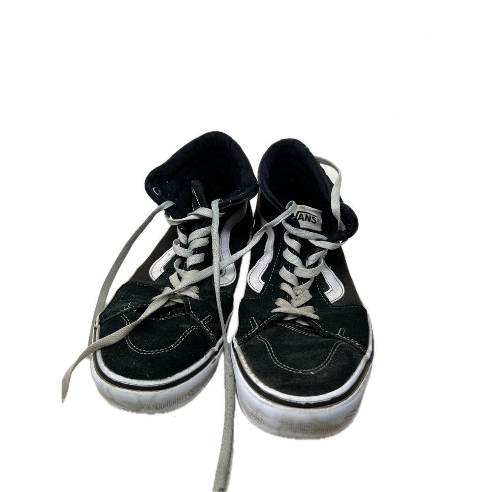 Vans Sk8-Hi high-top skate shoes black white mens 8.5